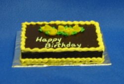 DE10C2 - Birthday Sheet Cake - chocolate with yellow