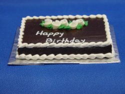 DE10C1 - Birthday Sheet Cake - Chocolate w/white roses
